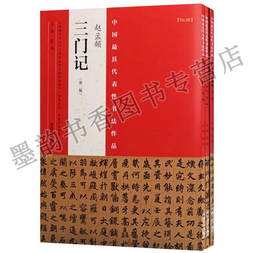 正版 中国zui具代表性书法作品 第二版 赵孟頫（共3卷）赵孟頫洛神赋 赵孟頫妙言寺记 赵孟頫三门记 河南美术出版社 - 封面