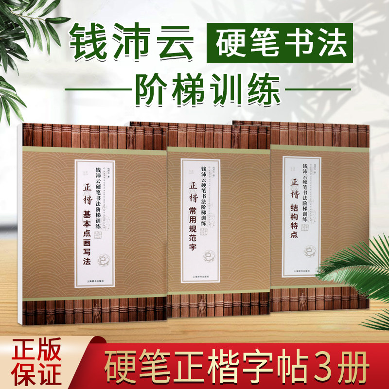 钱沛云硬笔楷书法练习全套3册常用规范字中小学生硬笔书法教学参考