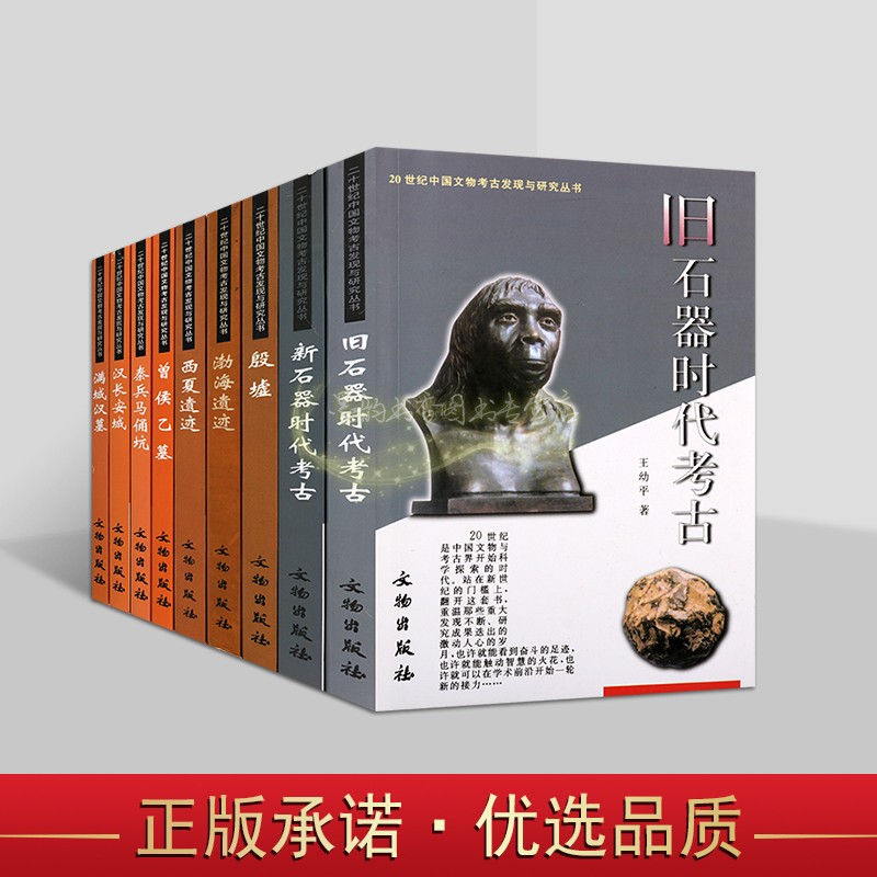 20世纪中国文物考古发现与研究丛书(全套9册)古遗址古迹考古发掘记录文献资料新旧石时时代考古殷墟渤海遗迹秦始皇兵马俑坑文物社