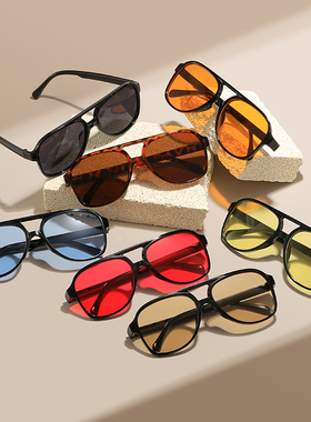 欧美跨境复古双梁太阳镜