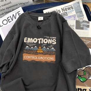 宽松休闲运动短袖 美式 t恤男女打底 品牌专柜折扣潮流新款 奥特莱斯