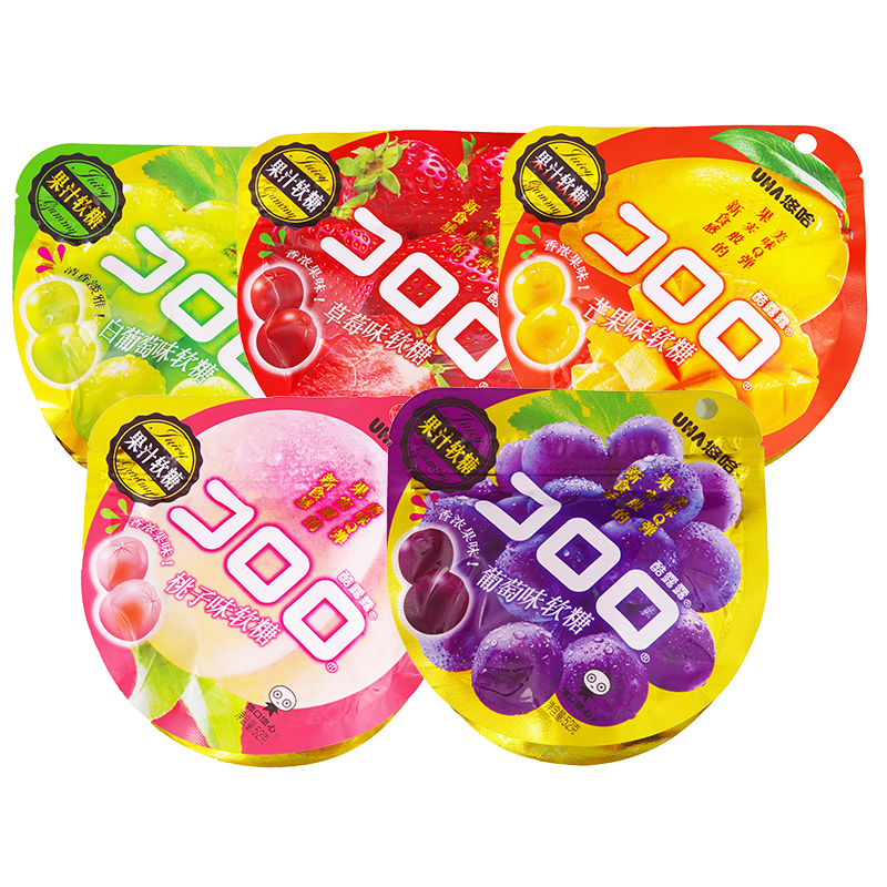 UHA悠哈果汁软糖水果味QQ糖橡皮糖酷露露味觉糖网红零食52g*8袋糖|ruв категории закуски/орехи/специальность, конфеты/желе/пудинг, конфеты - от Buy2taobao.com для оказания профессиональной услуги покупки агента Taobao