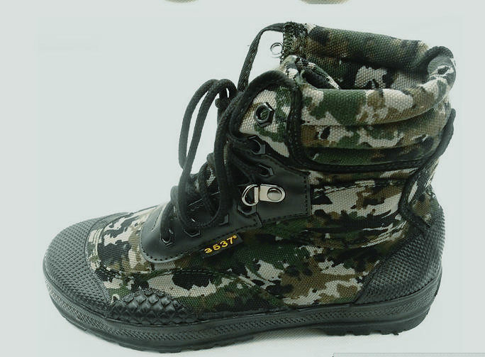 Boots militaires en toile - dérapage - Ref 1400760 Image 3