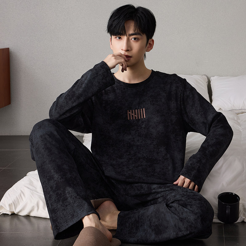 睡衣男生春秋季纯棉2025年新款长袖长裤冬天可外穿大码家居服套装