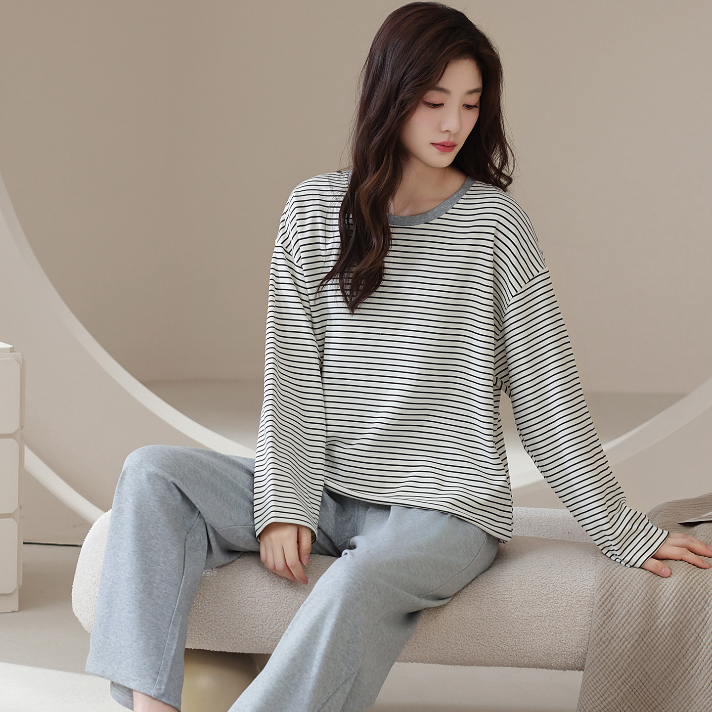 睡衣女春秋款纯棉长袖2026新款可爱秋季女款全棉秋冬家居服套装