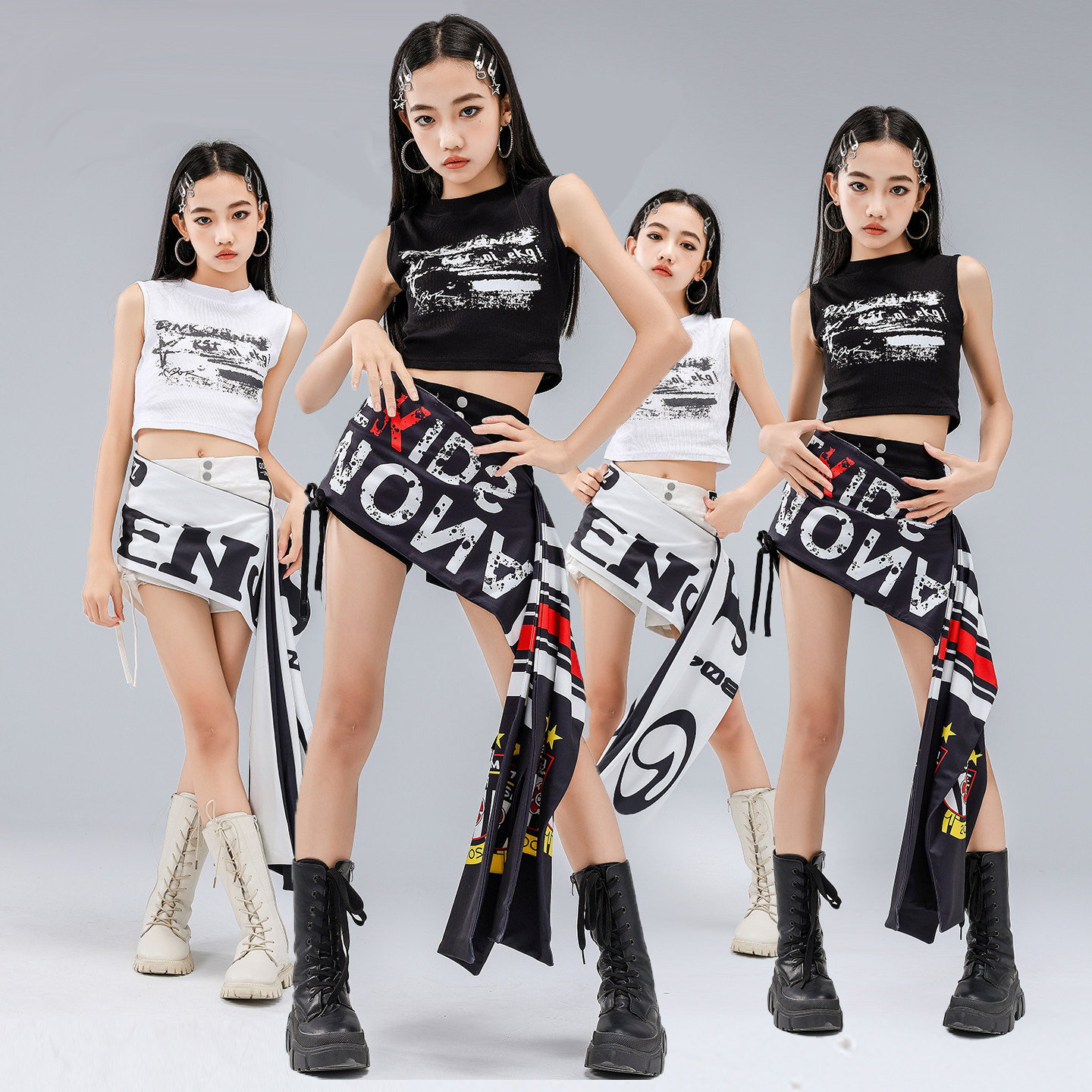 表演出服装女童韩版亮片套装