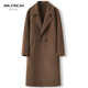 冬季 风衣 羊毛呢子外套过膝修身 中长款 双面绵羊绒大衣男双排扣西装