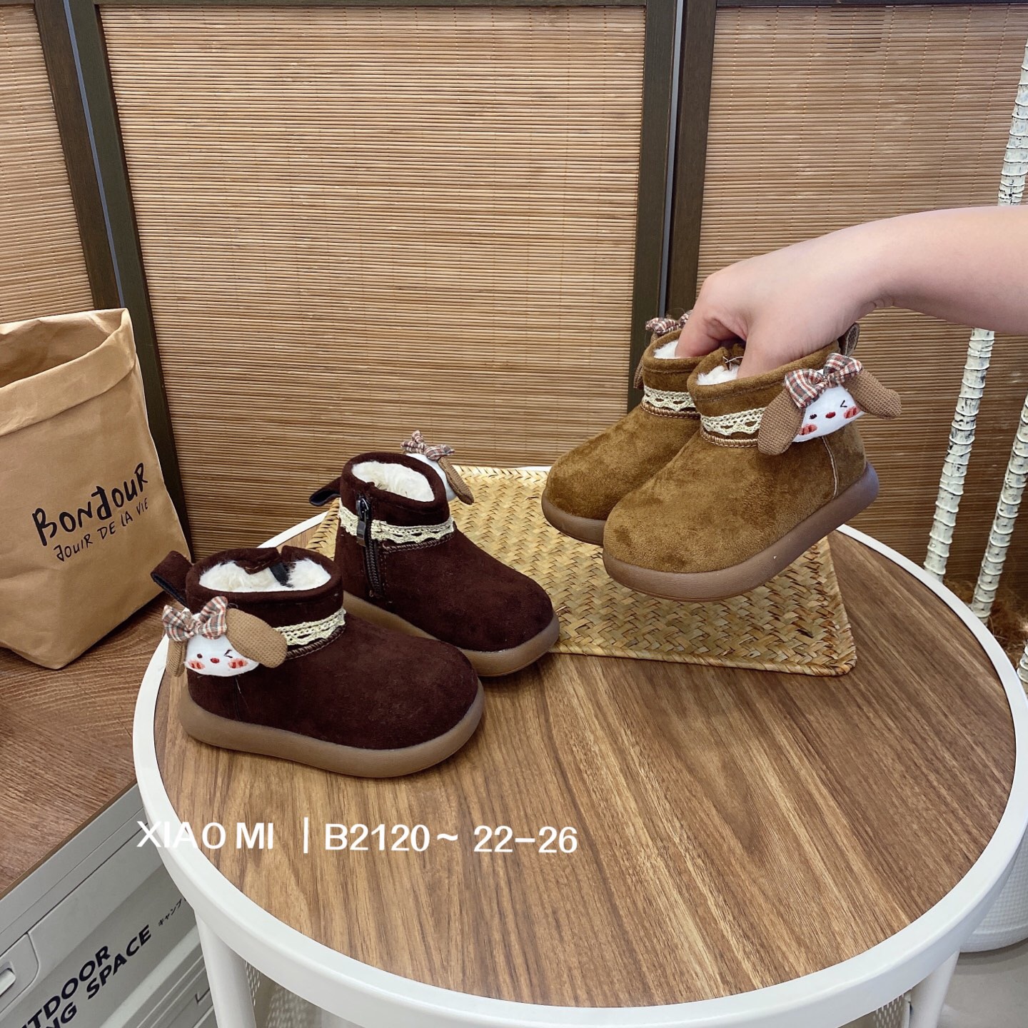 【小米巧恩】2025冬季新款宝宝加绒加厚雪地靴男女宝