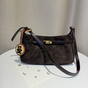 玛莎小众复古质感托特包2025新款高级感通勤金属锁扣腋下包斜挎包