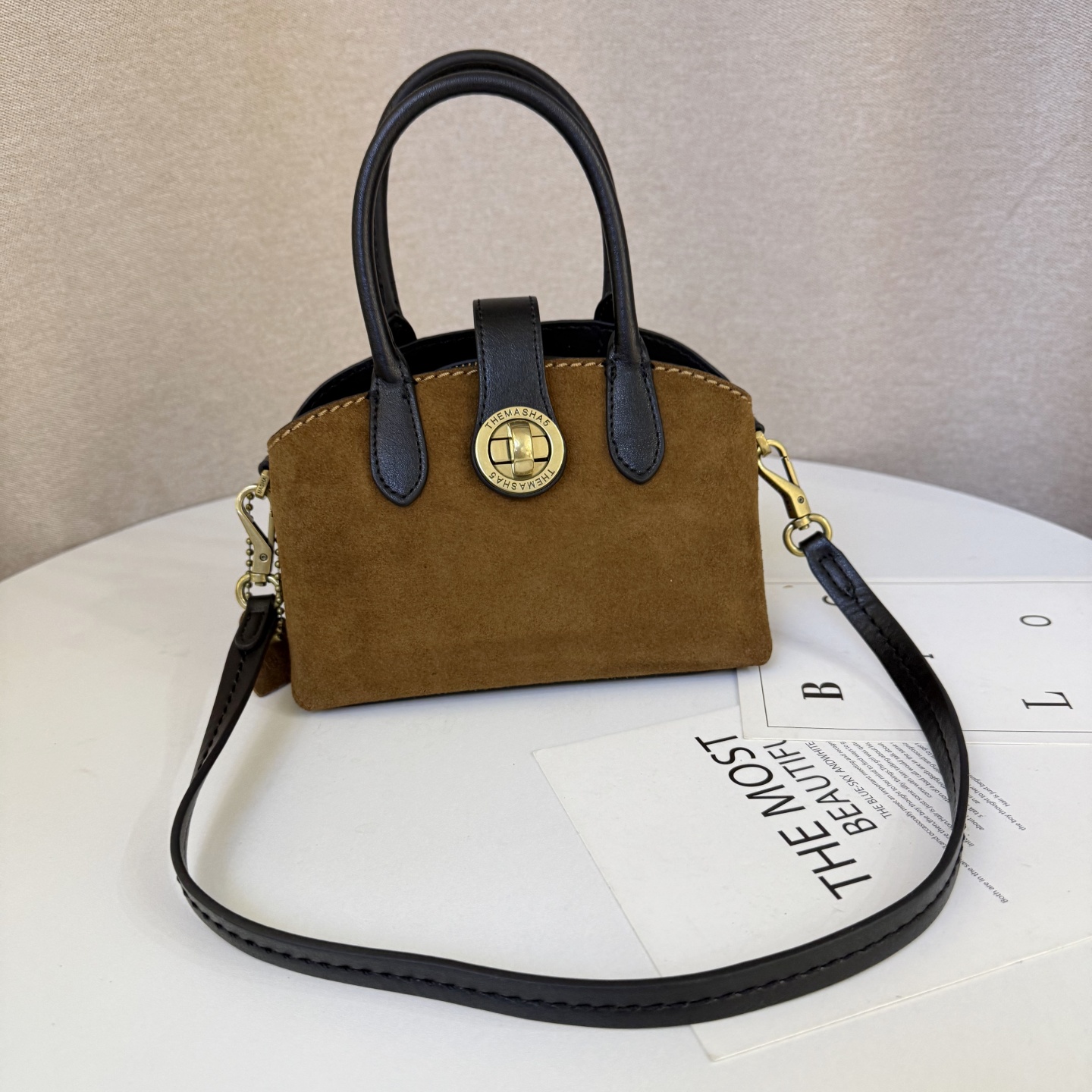 MSHA THE MASHA 5小众复古时尚高级感贝壳包手提包2025新款斜挎包