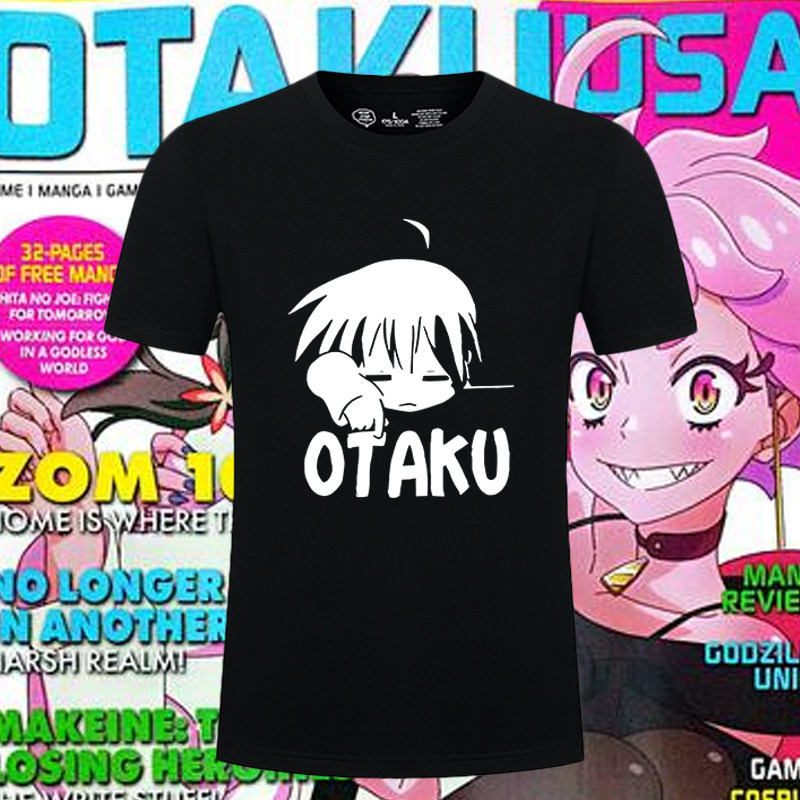 日系OTAKU御宅族印花短袖T恤二次元男女学生oversize宽松纯棉半袖