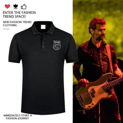 Godspeed You! Black Empero黑帝后摇滚印花POLO衫男女翻领短袖T