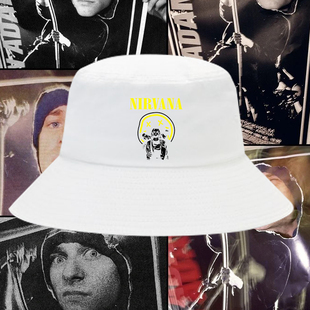 nirvana涅盘摇滚乐队周边小众简笔画复古印花短袖男女纯棉宽松T恤