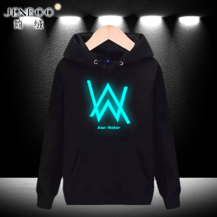 Alan 带帽卫衣 Walker艾伦沃克男女电音Faded连帽套头加绒同款