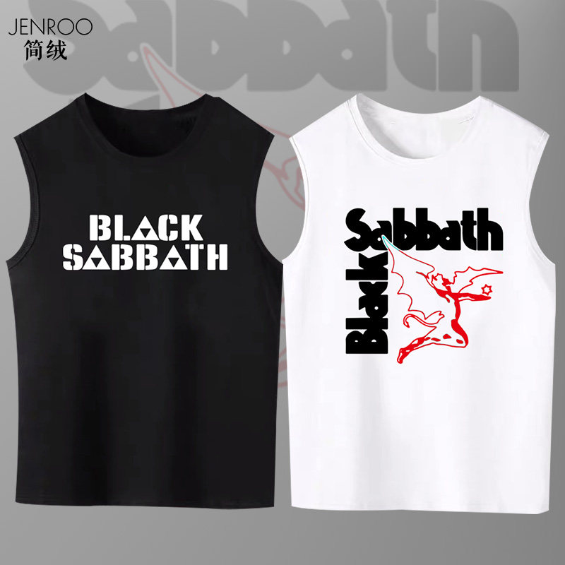 BLACKSABBATH摇滚乐队黑色安息日TEE音乐无袖T桖男女纯棉打底背心