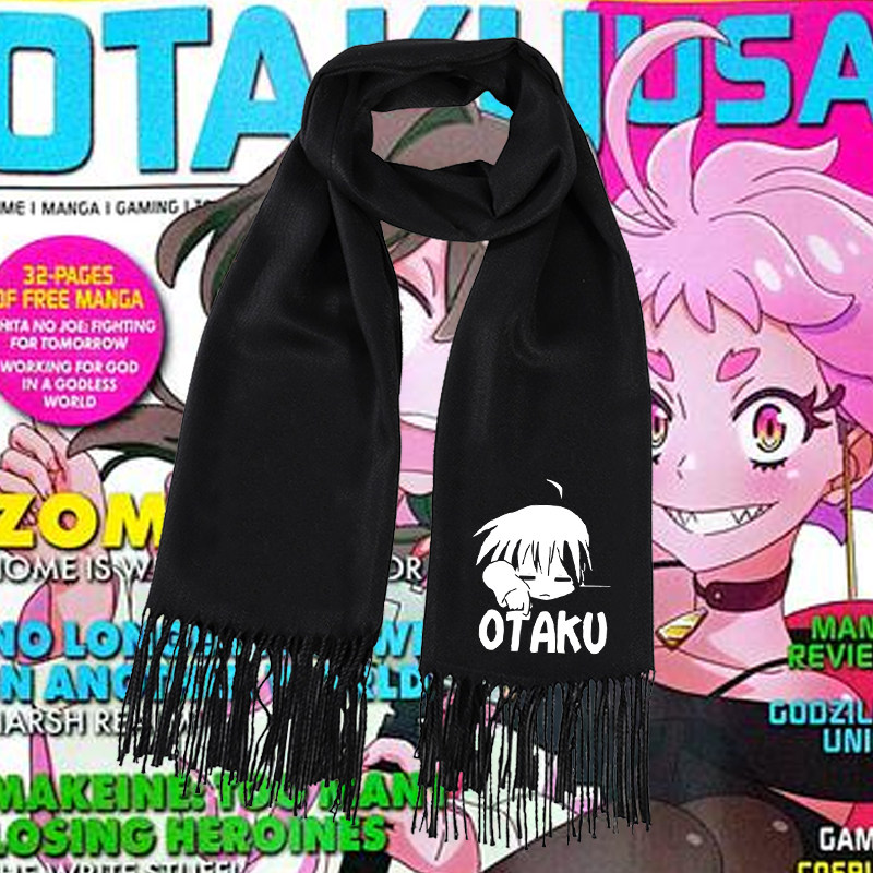 日系动漫OTAKU御宅族印花围巾二次元男女秋冬保暖柔软围脖披肩潮