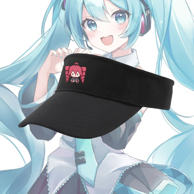卡通动漫Q版初音联名未来重音Teto二次元印花空顶帽遮阳鸭舌帽子