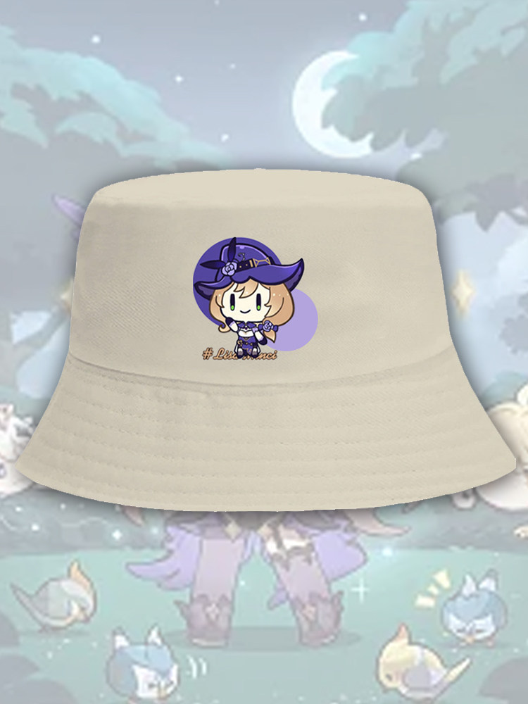 原神q版蒙德城琴安柏凯亚迪卢克温迪可莉游戏男女情侣遮阳渔夫帽