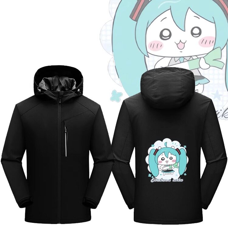 吉伊卡哇联名初音未来周边冲锋衣