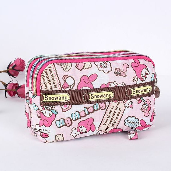 手拿包手抓包布艺女士长款钱包三层拉链尼龙大屏手机包零钱包小包