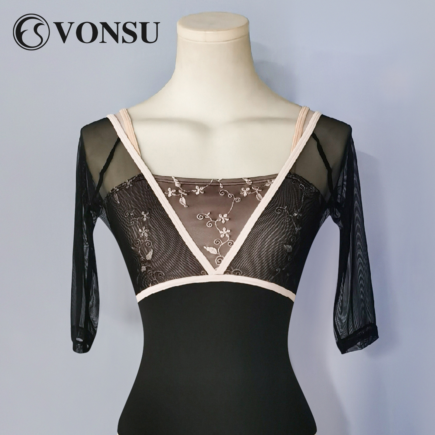 vonsu梵舒芭蕾舞服艺考高胯体服