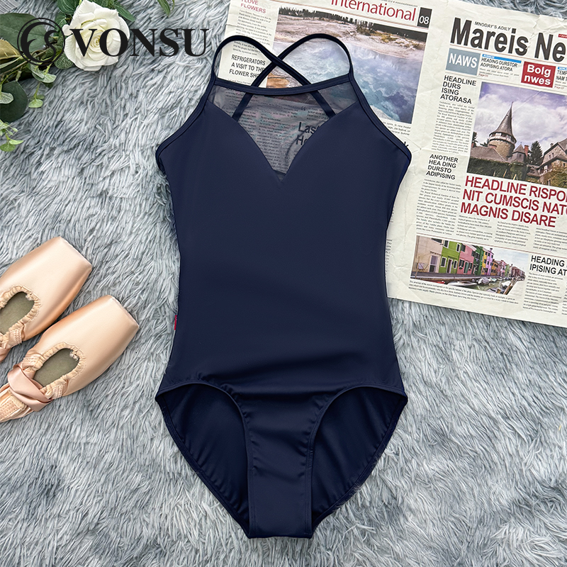 梵舒成人芭蕾舞体操服吊带形体服