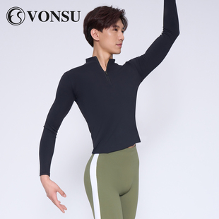 紧身长袖 梵舒新款 修身 芭蕾舞上衣长袖 舞蹈练功艺考考级基训 男士