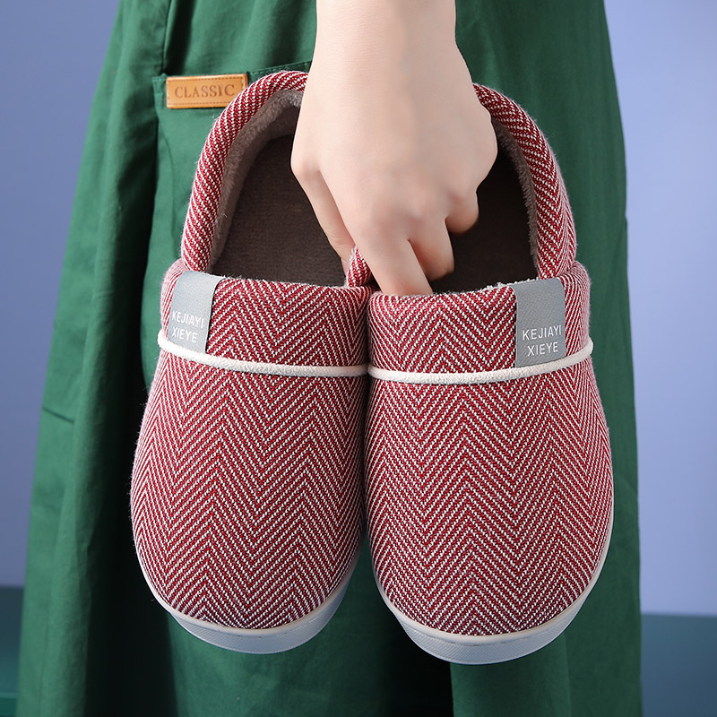 大码棉鞋冬季家居加绒棉拖鞋女士