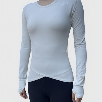 Rulu 女士跑步长袖 T 恤 *Ref 透气芯吸丨lululemon丨LW3IPGS