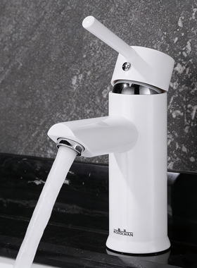 白色水龙头冷热洗脸盆  面盆台盆卫生间洗手间陶瓷盆优质龙头