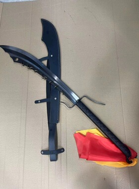 九环大刀高锰钢一体锻打大刀记同款影视刀剑防身冷兵器摆件未开刃