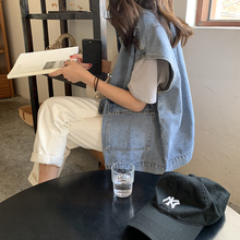 牛仔马甲女2020年秋冬新款韩版潮流百搭外穿宽松网红马夹背心外套