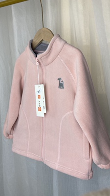 新秋冬女童奥粒绒外套儿童珊瑚绒立领宝宝摇粒绒保暖内外套两穿