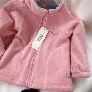 新品 男女童奥粒绒外套儿童珊瑚绒保暖内胆摇粒绒毛毛外套 秋冬童装