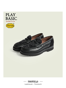 SHOESILO 圆头固特异 真皮灯芯绒压纹 都市登山户外靴 vibram鞋底