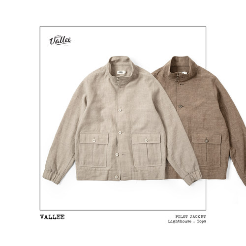 VALLEE 汉麻羊毛混纺 经典复古A1飞行员夹克外套 春秋轻薄 VE094
