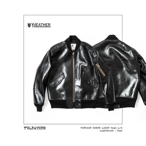 Y2 LEATHER复古马皮轻量 L-2 飞行夹克茶芯工艺复刻1945轻薄舒适