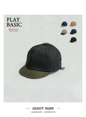 日制 Mighty Shine 亚洲帽形 复古加工短帽檐 棒球帽 MSC-003-2