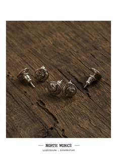 笑脸情侣耳钉补货到 NorthWorks授权代理日本匠人古银币改制 P001