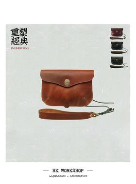 HK WORKSHOP 复古机能包horween头层牛皮骑行手作斜挎单肩walkbag