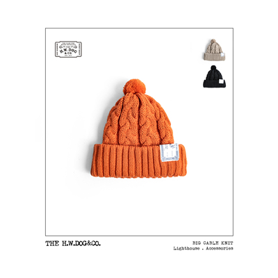 治愈系保暖神器HWDOG经典绞花针织帽 蓬松垂感毛球廓形 柔软不扎