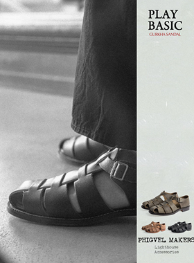 PHIGVEL MAKERS 法式男士凉鞋 日本制作 武骨优雅兼得 PMAP-SH02