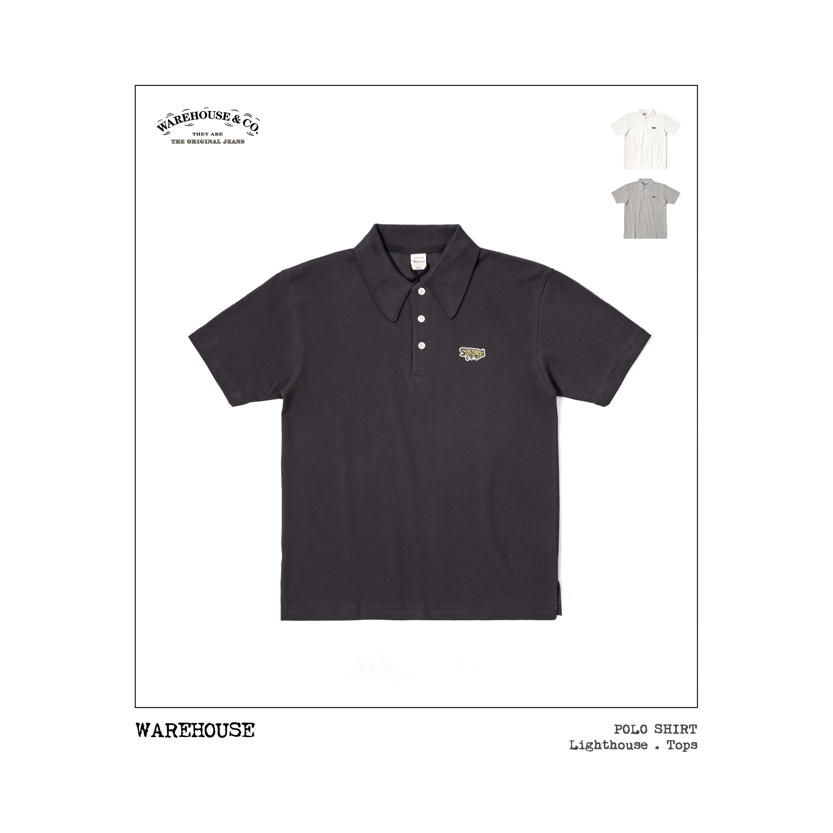 Warehouse x Yusuke Hanai 花井雄介捷豹绣花限定天竺棉POLO衫