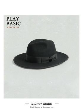 日本工艺 毛呢帽 Mighty Shine 亚洲帽形 绅装羊毛帽礼帽 1193009