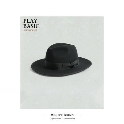 日本工艺 毛呢帽 Mighty Shine 亚洲帽形 绅装羊毛帽礼帽 1193009