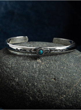 NORTH WORKS x BARNS 双重守护箭头护身符×神圣绿松石刻标银手镯