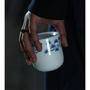 岁寒三友小厚唇杯110ml / 青花瓷 / 咖啡杯 / 茶杯 | 痣birthmark