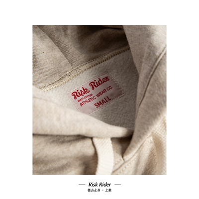 RiskRider 25升级GIZA86埃及棉 立骨工艺连帽卫衣 秋春外穿冬内搭