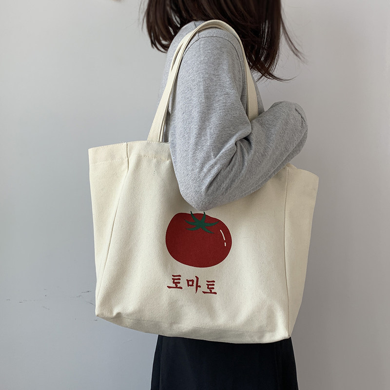 原创日系文艺风学生上课托特包