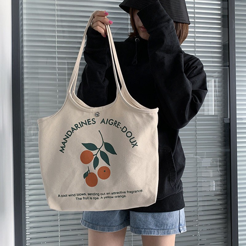 帆布包女单肩原宿复古上课日系